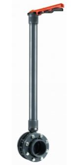 VDL PVC vlinderklep compleet verlengd oranje