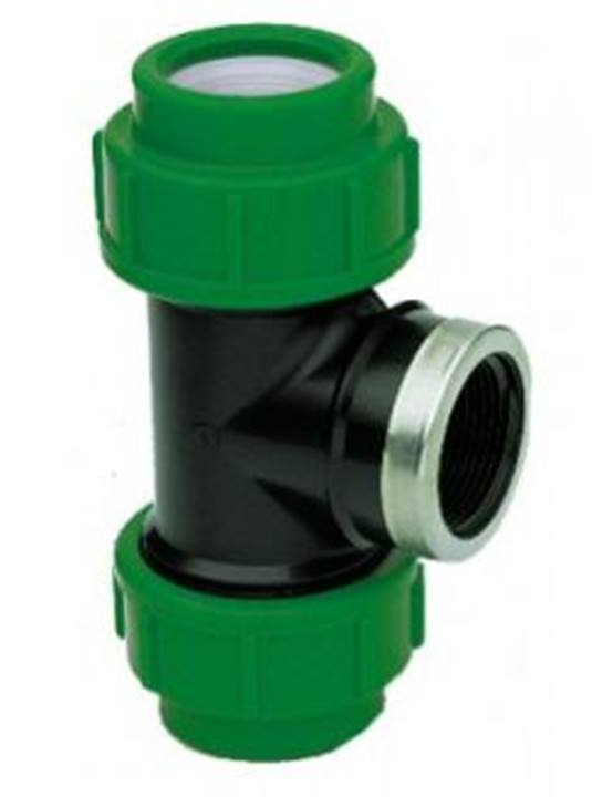 VDL PE T-stuk klem x RVS binnendraad x klem