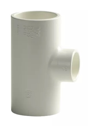 VDL T-stuk 90° wit verlopend