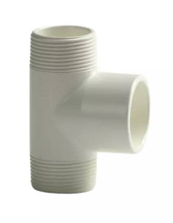 VDL T-stuk 90° draad x lijm x draad wit