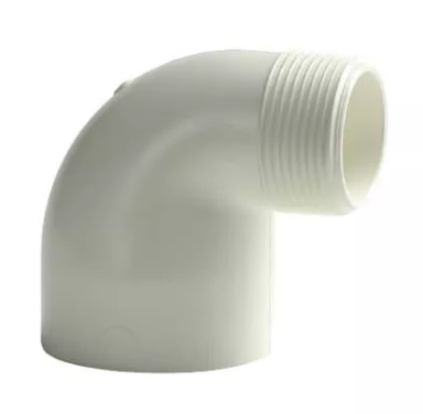 VDL Knie 90° draad wit