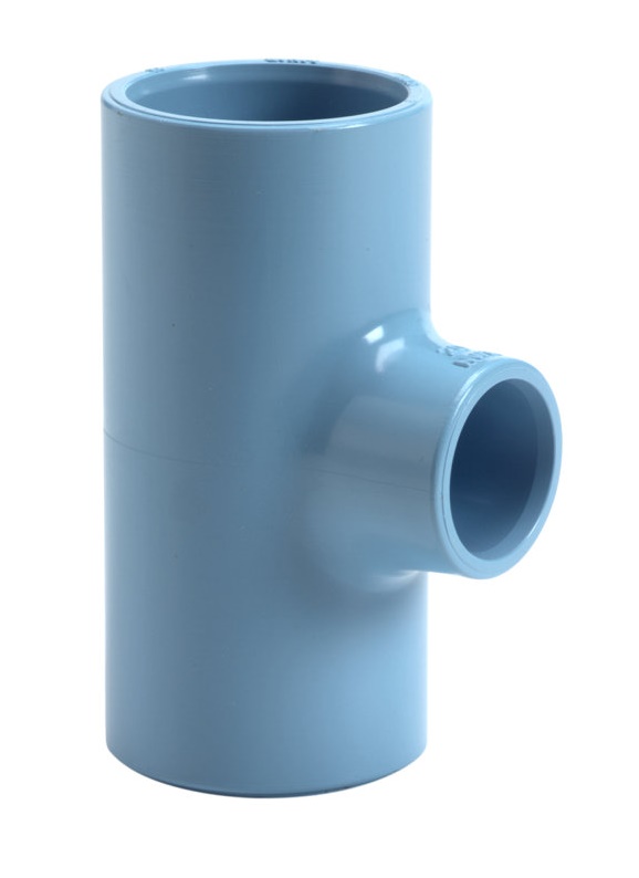 Girair PVC verloop T-stuk 90° 3x lijm blauw
