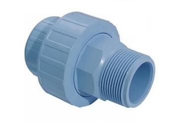 Girair PVC 3/3 koppeling lijm x bu.dr. blauw