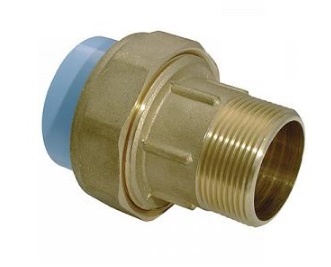 Girair PVC 3/3 koppeling lijm x messing bu.dr.