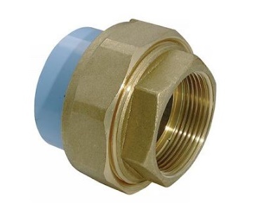 Girair PVC 3/3 koppeling lijm x messing bi.dr.