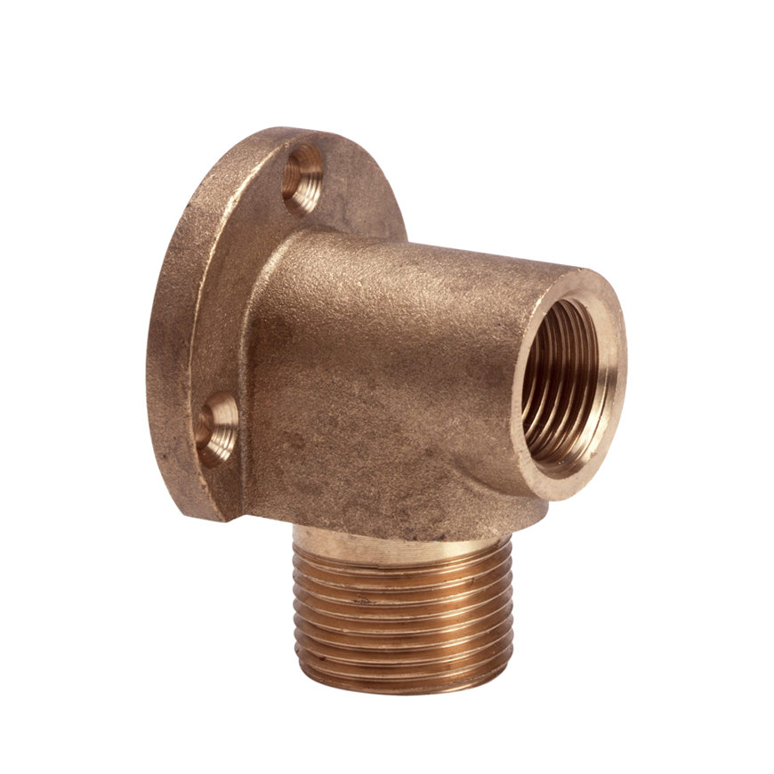 Girair messing muurplaat 2x bi.dr.