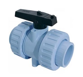 Girair PVC kogelkraan 2x lijm 2x wartel blauw