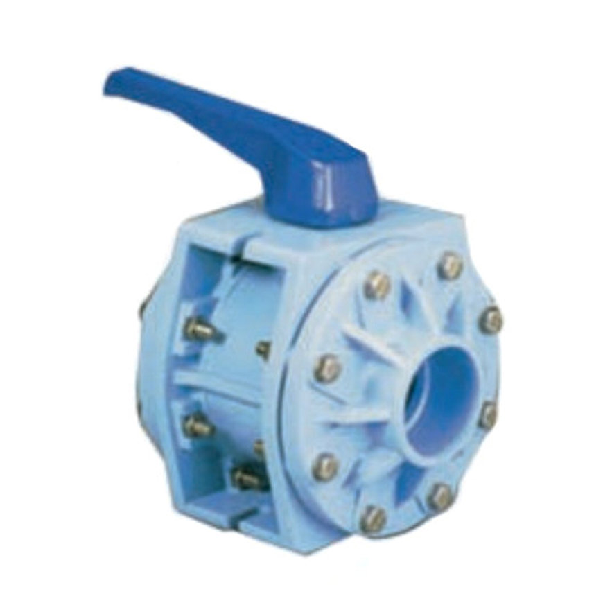 Girair PVC kogelkraan 2x lijm blauw