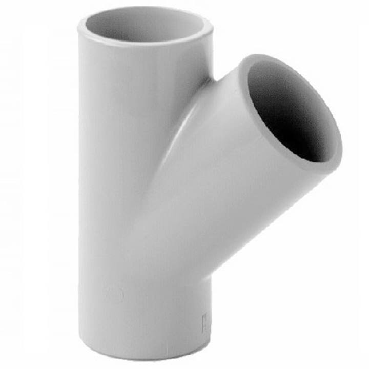 +GF+ PVC-C T-stuk grijs 45° PN16