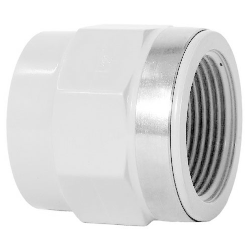 +GF+ PVC-C schroefbus bi.dr. grijs PN16