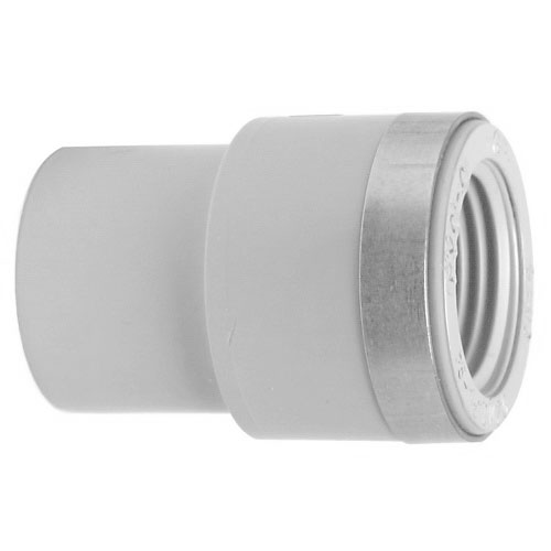 +GF+ PVC-C overgang spie x bi.dr. grijs PN16