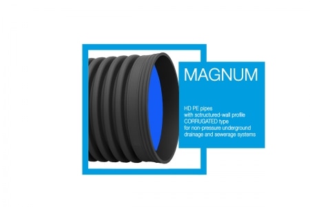HDPE duikerbuis Magnum Zwart L=6 incl. mof en rubberring