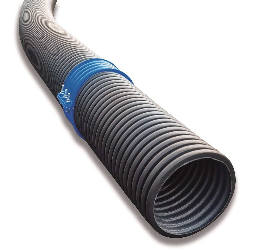 LDPE flexibele zuigbuis SN8 dubbelwandig inclusief Corpress koppeling