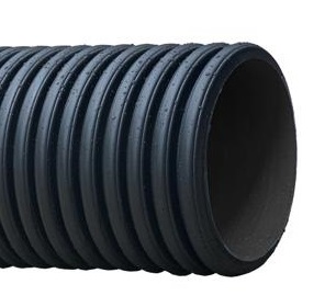 HDPE duikerbuis Zwart/Zwart L=6 incl. mof en rubberring