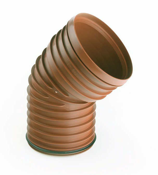 Pipelife Pragma Bocht 45° SN8 man/spie incl. rubberring