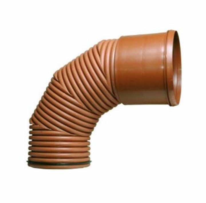 Pipelife Pragma Bocht 90° SN8 man/spie incl. rubberring