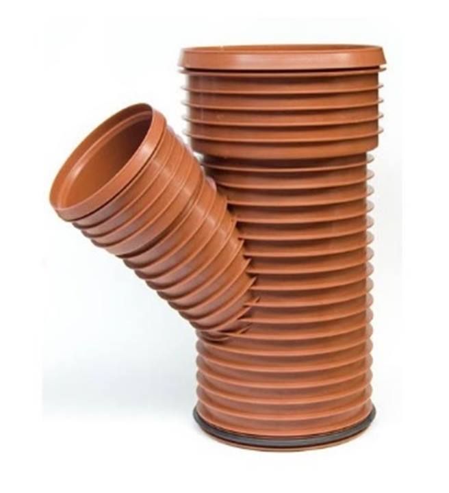 Pipelife Pragma T-stuk 45° SN8 2xman/spie incl. rubberring