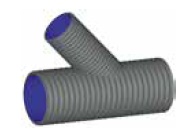 Magnum PE verloop T-stuk 45º 3 x spie