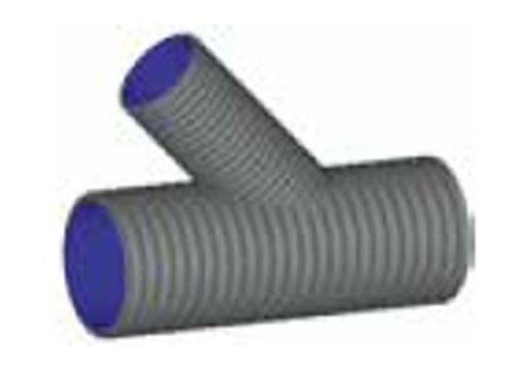 Magnum PE verloop T-stuk 45º 3 x spie