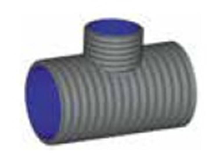 Magnum PE verloop T-stuk 90º 3 x spie