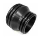 PE verloop met profielbuis excentrisch, exclusief Corpress koppeleing