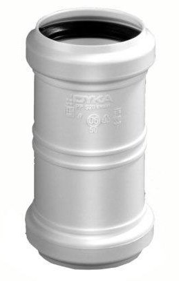 Dyka PP afvoer overschuifmof wit 2x manchet