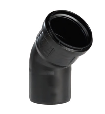 Pipelife PP Master 3 plus geluidsarm, PP bocht 45° manchet/spie