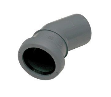 Pipelife Topfit PP bocht 30° manchet/spie grijs