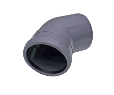 Pipelife Topfit PP bocht 45° manchet/spie grijs