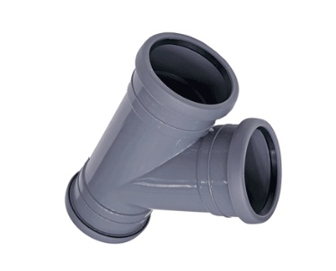 Pipelife Topfit PP T-stuk 45° 3x manchet grijs