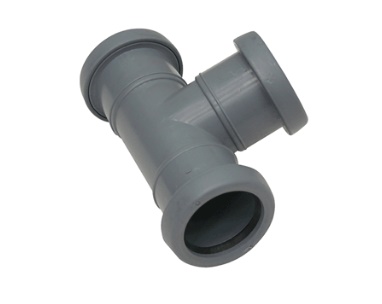 Pipelife Topfit PP T-stuk 90° 3x manchet grijs
