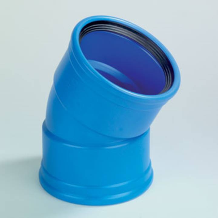 Dyka Sono PVC bocht 30° blauw 2xmanchet