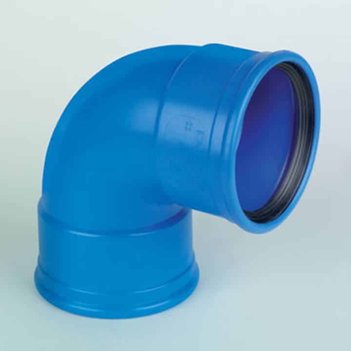 Dyka Sono PVC bocht 87° blauw 2xmanchet