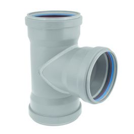 Dyka Solydo PP T-stuk SN8 grijs 90° 3MV