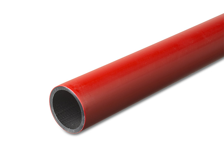 HDPE glasvezelbuis rood op rol