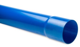 PVC KBB mantelbuis blauw op lengte