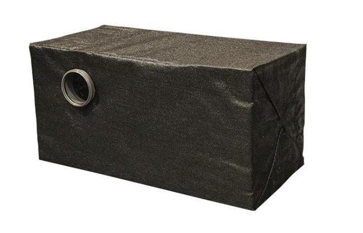 Infiltratiekrat PP 400L incl. geotextiel SG29/29 BONAR
- Maximaal volume: 410 liter
- afmeting: 1200x600x600mm
- Infiltratieoppervlakte:  2,164m2
- 2 x aansluiting 160mm. manchet