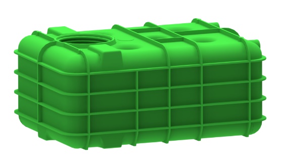 PE opslagtank 5000L, ondergronds, excl. schacht
L=2690 x B=1890 x H=1550