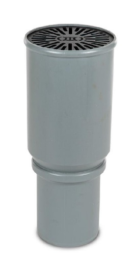 PVC / Staal OIOPUT ontlastput VWA / HWA 125mm spie, grijs