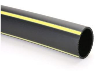 PE100 (HDPE) Gastec buis zwart/geel SDR17.6