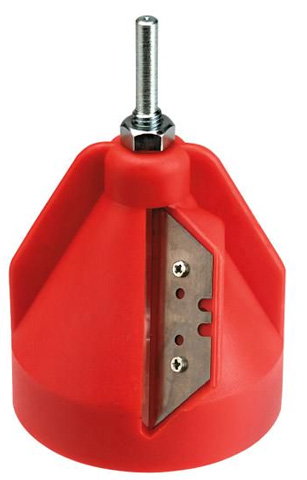 Pe afbramer / afschuiner 16-63mm rood 
t.b.v. schroefboormachine