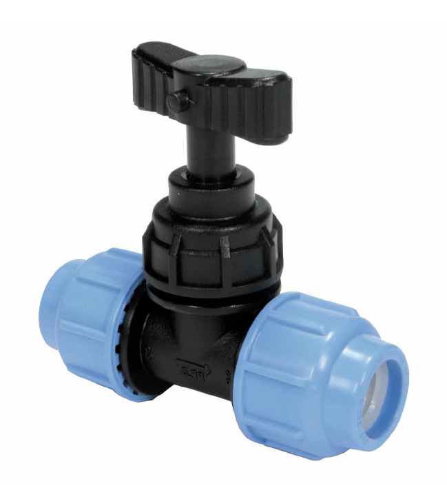 PE knel stopkraan Kiwa