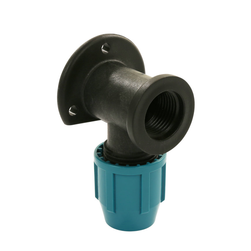 Pe muurplaat 16mmx1/2" bi Unifit