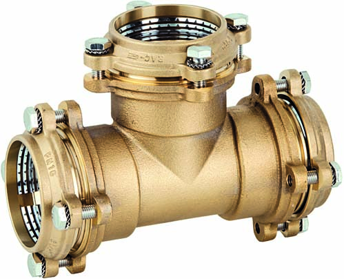 Genebre (0032) Messing PE snijring T-stuk 90°