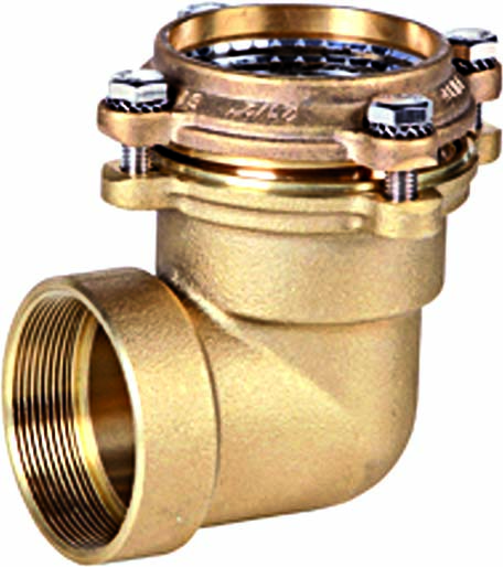 Genebre (0047) Messing PE snijring schroefknie 90° bi.dr.