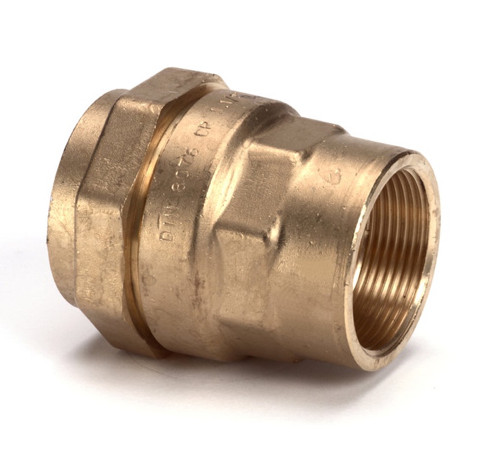 Isiflo messing PE schroefbus met bi.dr. Kiwa/Gastec (met ombouwset)