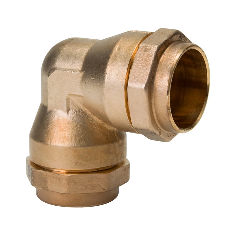 Isiflo messing PE knie 90° Kiwa/Gastec (met ombouwset)