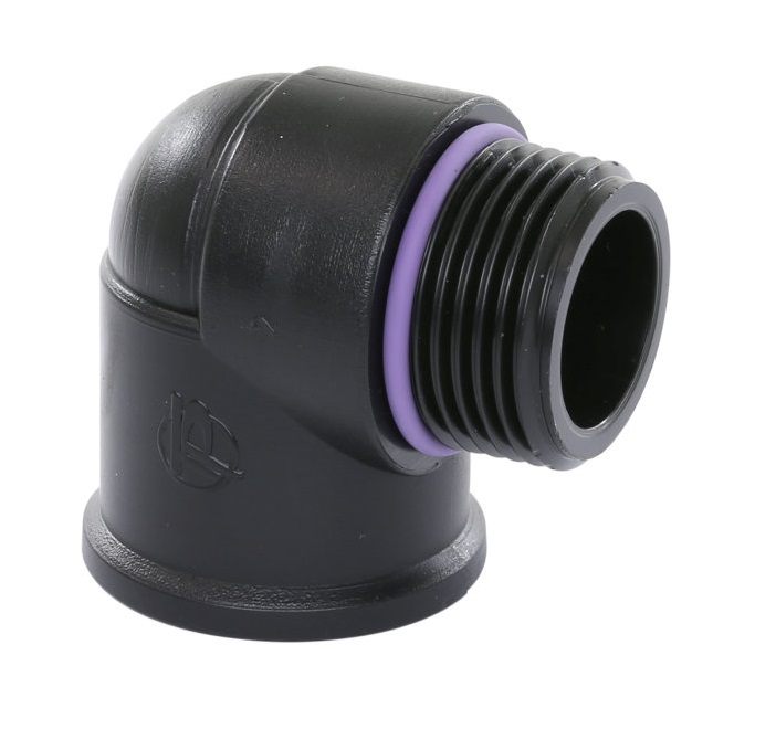 PP Self Sealing knie 90° bi.dr. x bu.dr.