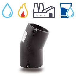 Elektrolas knie 22,5° PE100 SDR11, PN16 (Water & Gas)