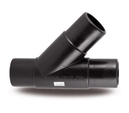 PE T-stuk 45° PE100 SDR17, PN10